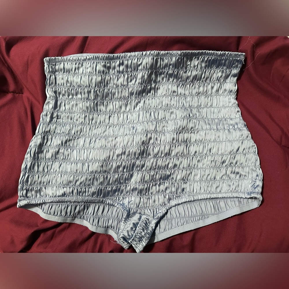 Free People Intimately Baby Blue Powder Popcorn Shorts Size Large
